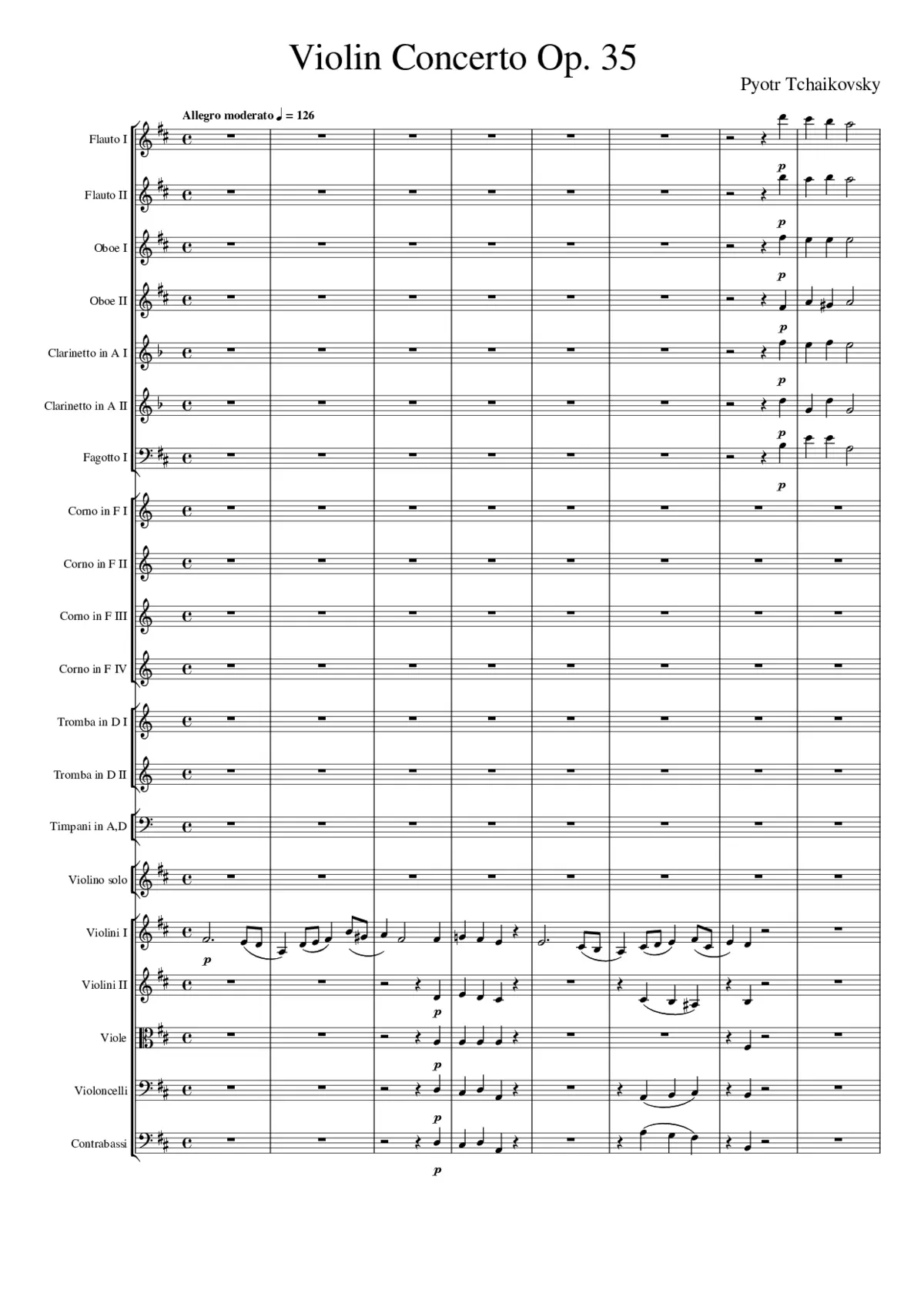 Violin Concerto Op.35 - Page 1