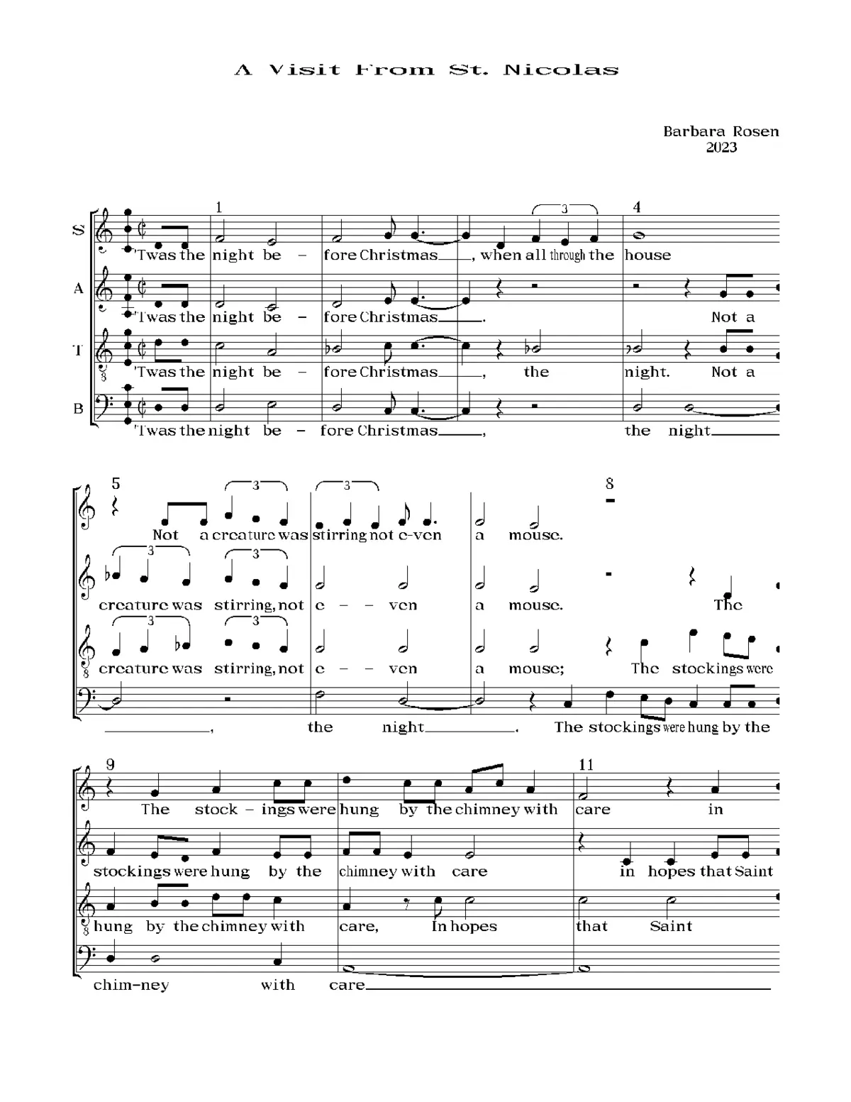 A Visit From St. Nicolas - Page 1