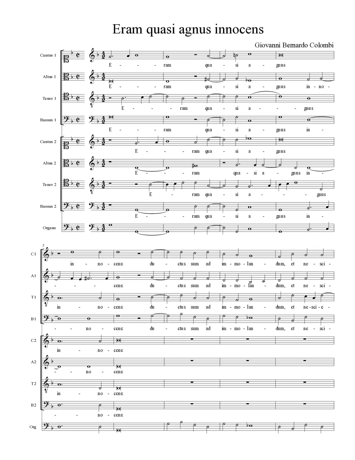 Eram quasi agnus innocens - Page 1
