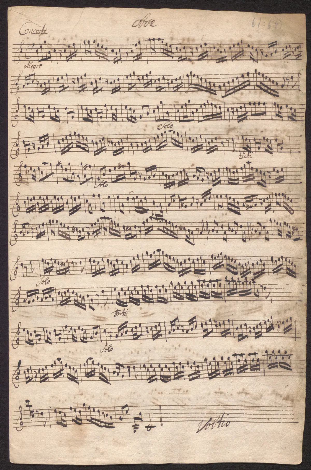 Oboe Concerto in C major - Page 1