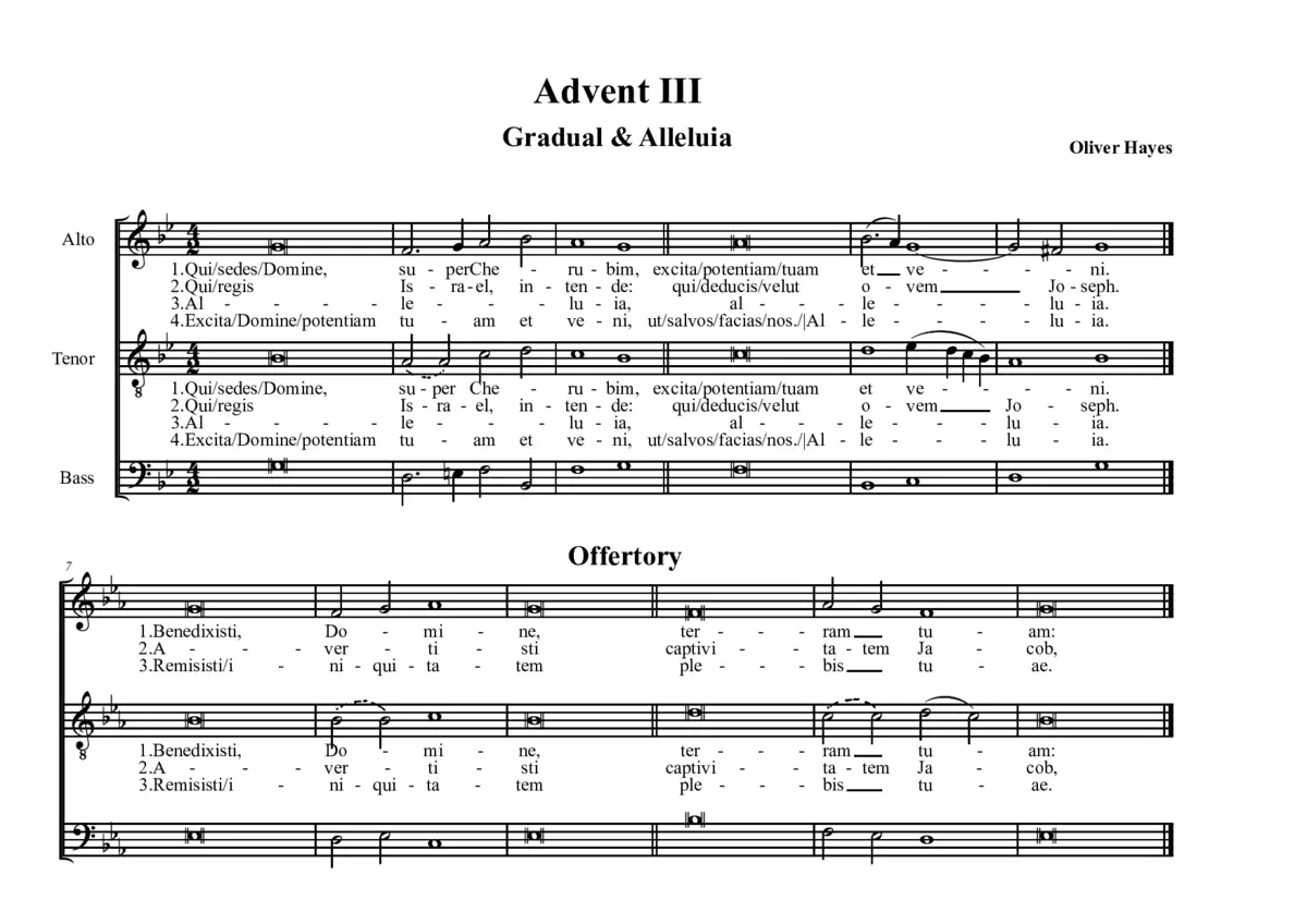 Advent III Gradual, Alleluia and Offertory - Page 1