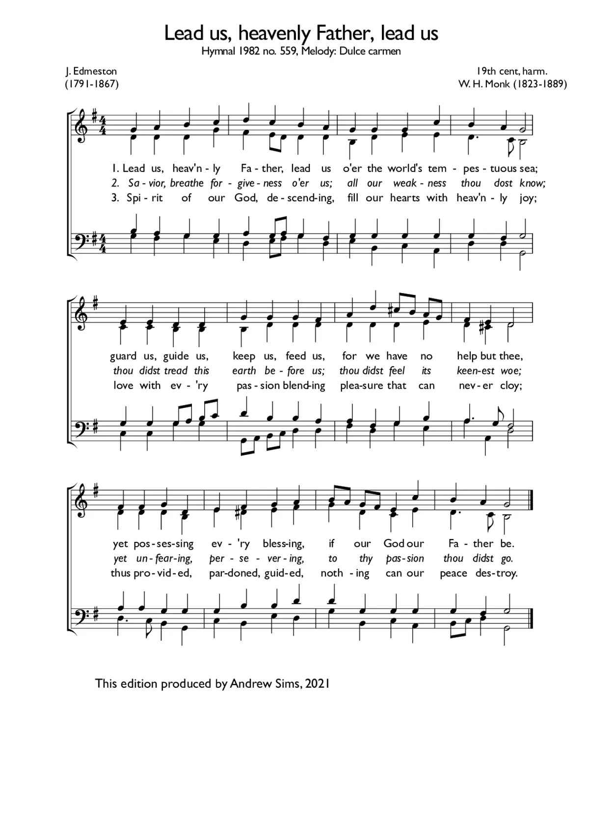 Lead us, heavenly Father, lead us - Page 1