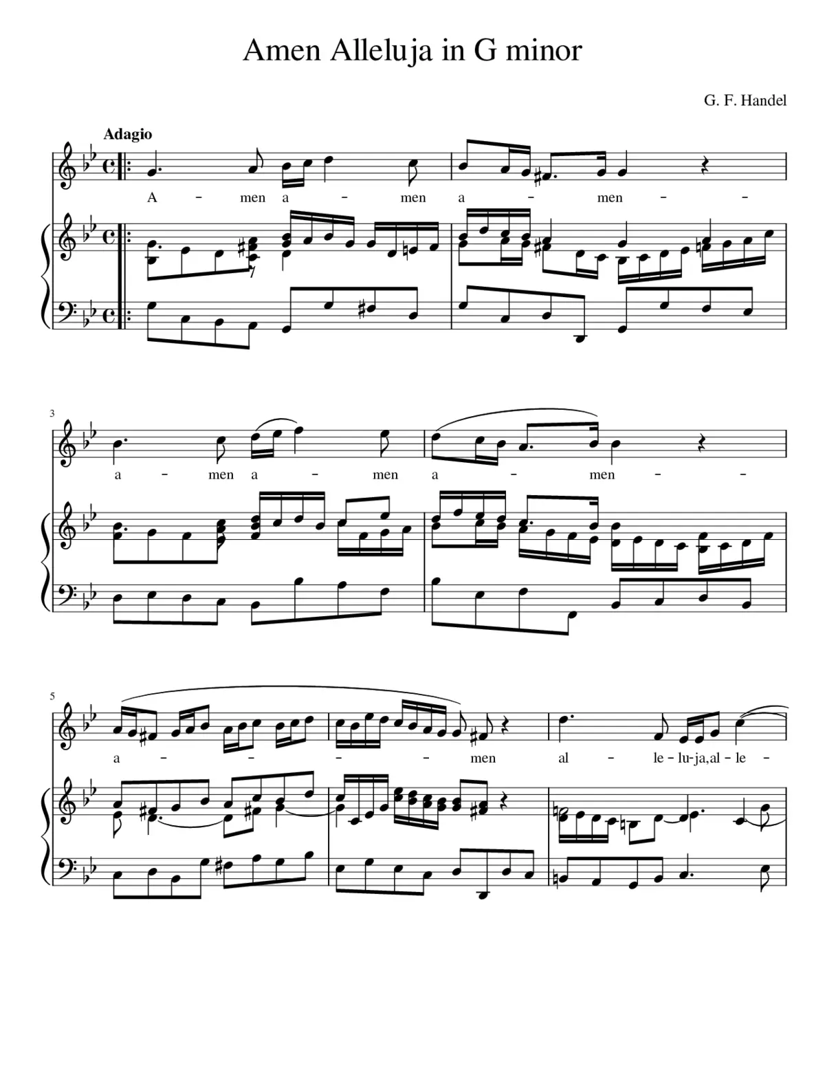 Antiphon in G minor HWV 271 - Page 1