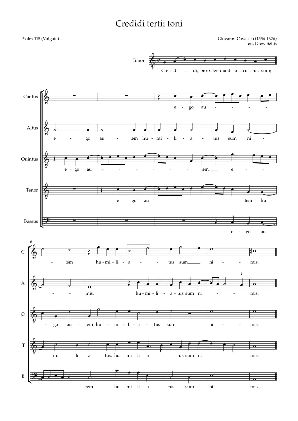 Credidi tertii toni - Page 1