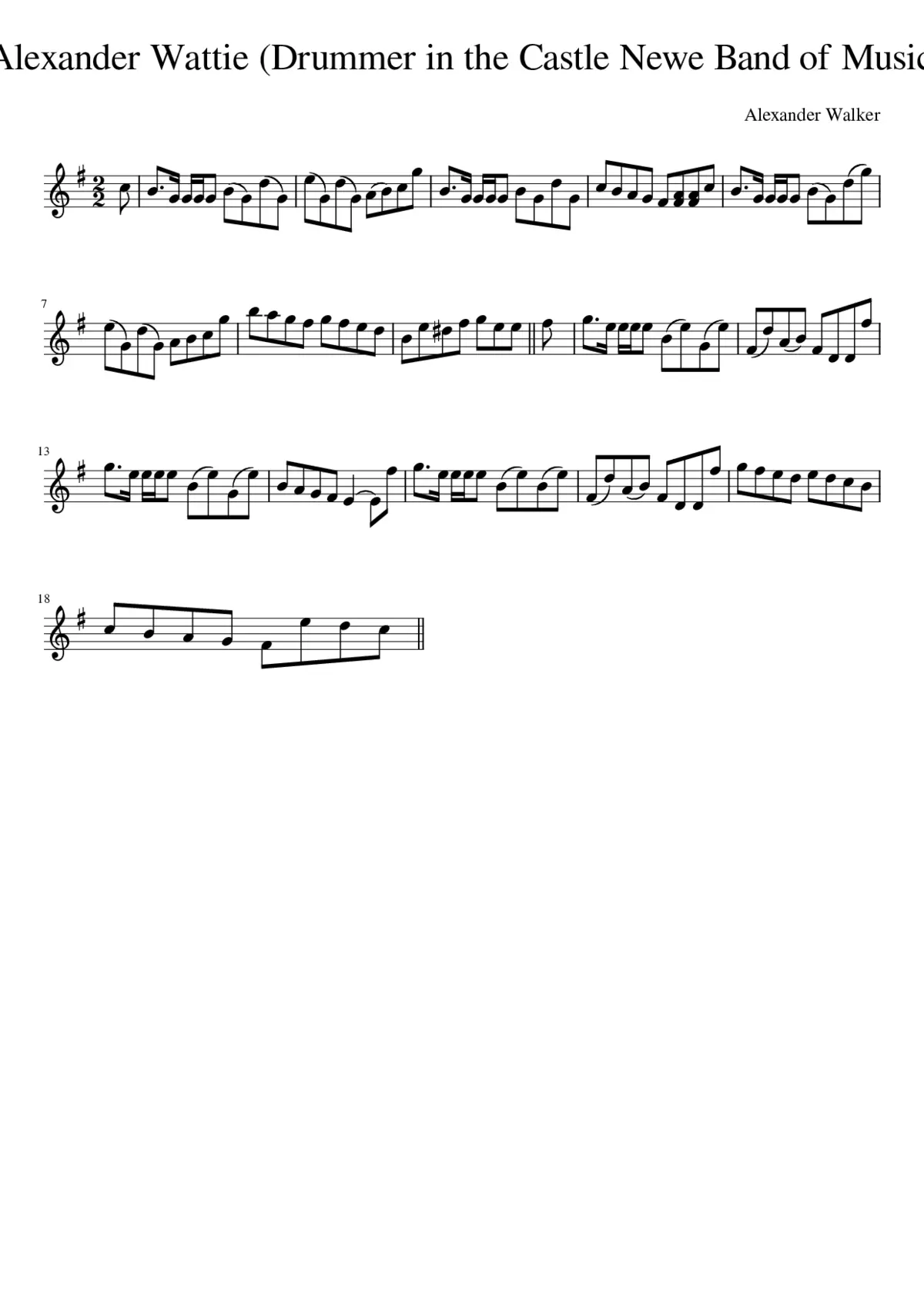 Mr. Alexander Wattie (Drummer in the Castle Newe Band of Musicians) - Page 1