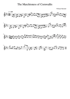 the Marchioness of Cornwallis' Strathspey