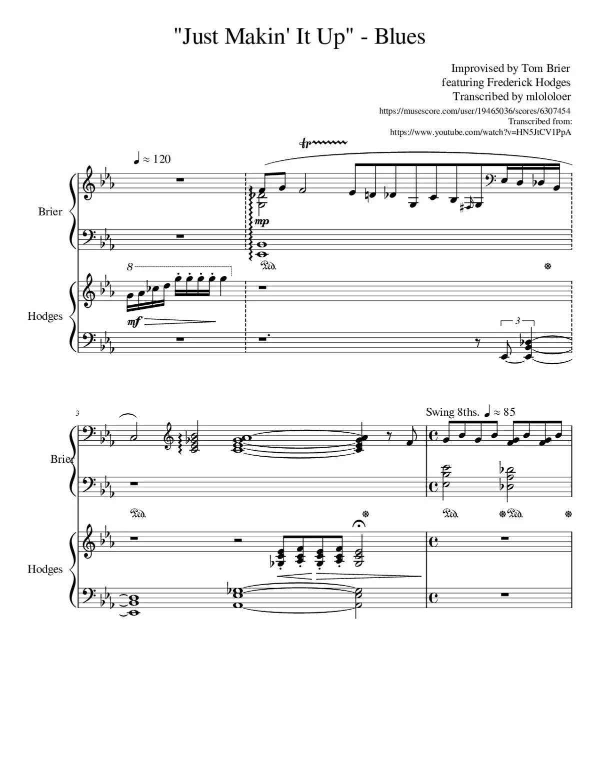 Tom Brier Improvisation - Page 1