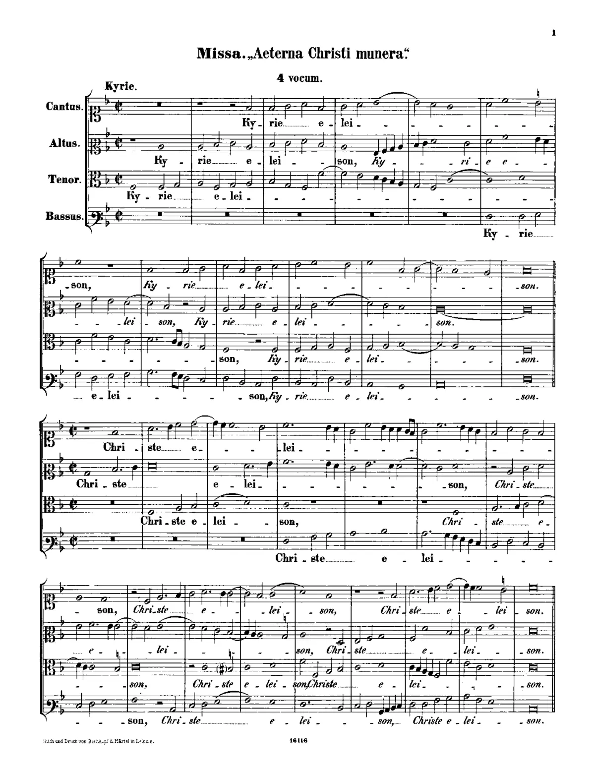 Missa Aeterna Christi munera - Page 1