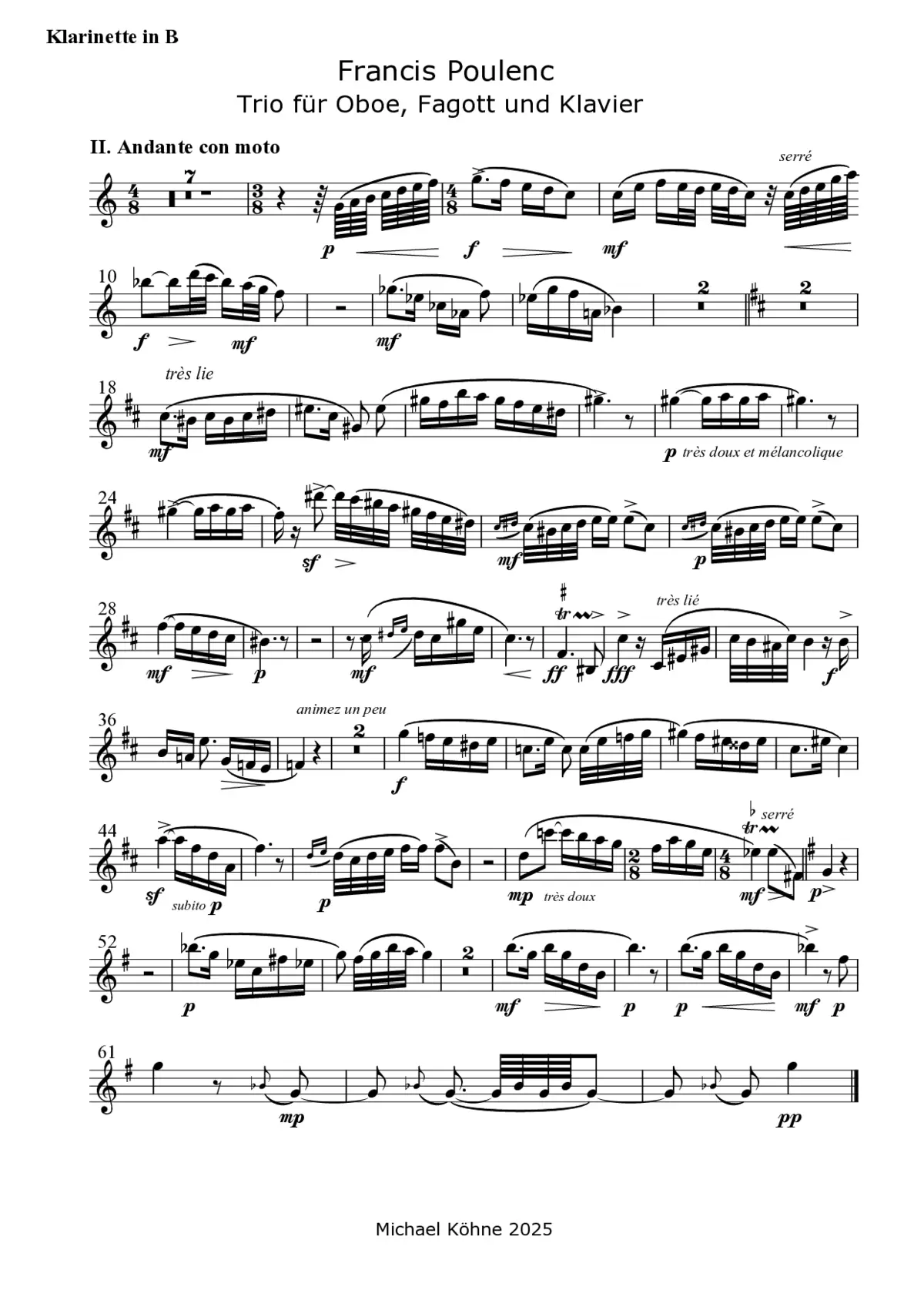 Trio pour piano, hautbois et basson - Page 1