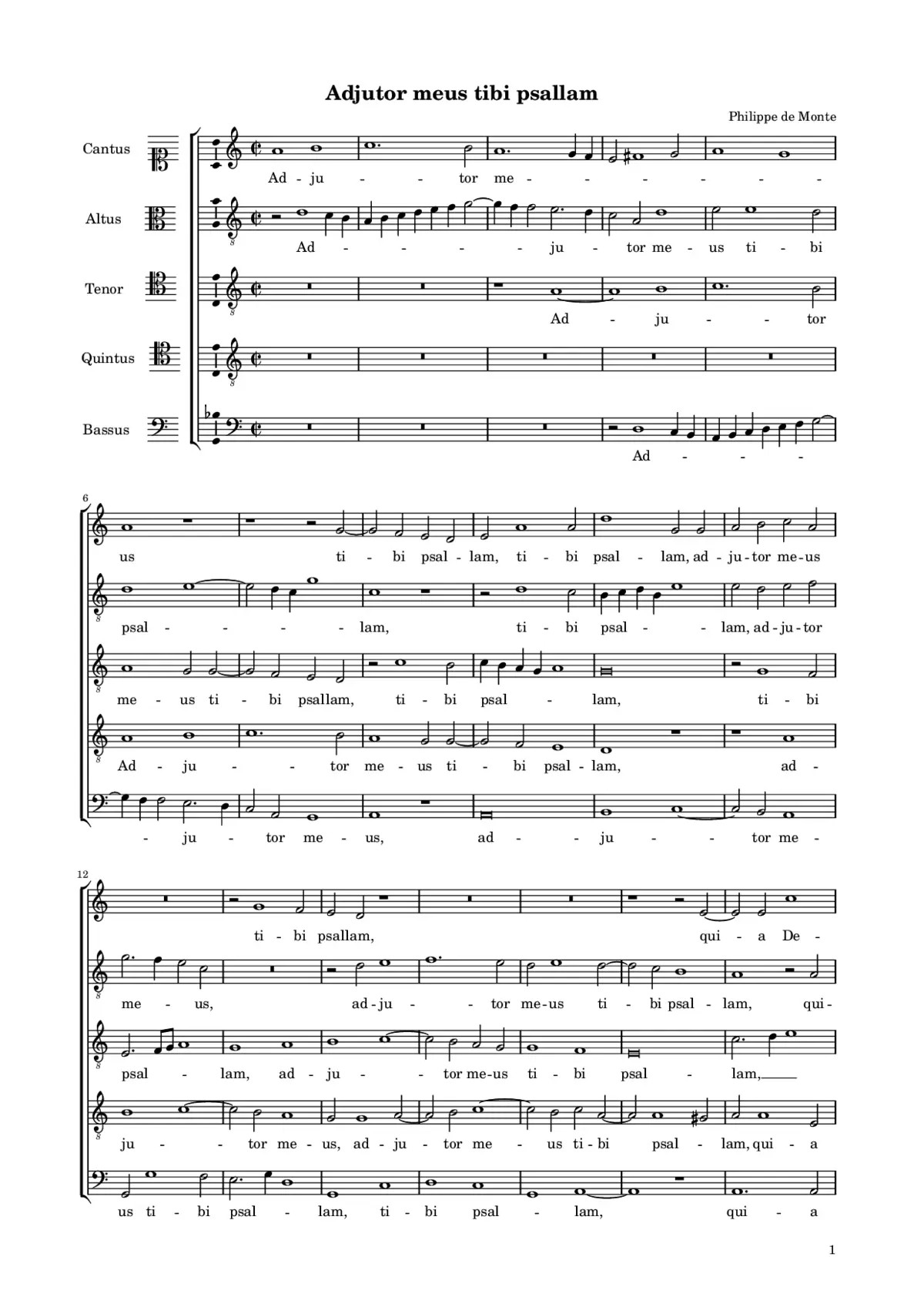 Adjutor meus tibi psallam - Page 1