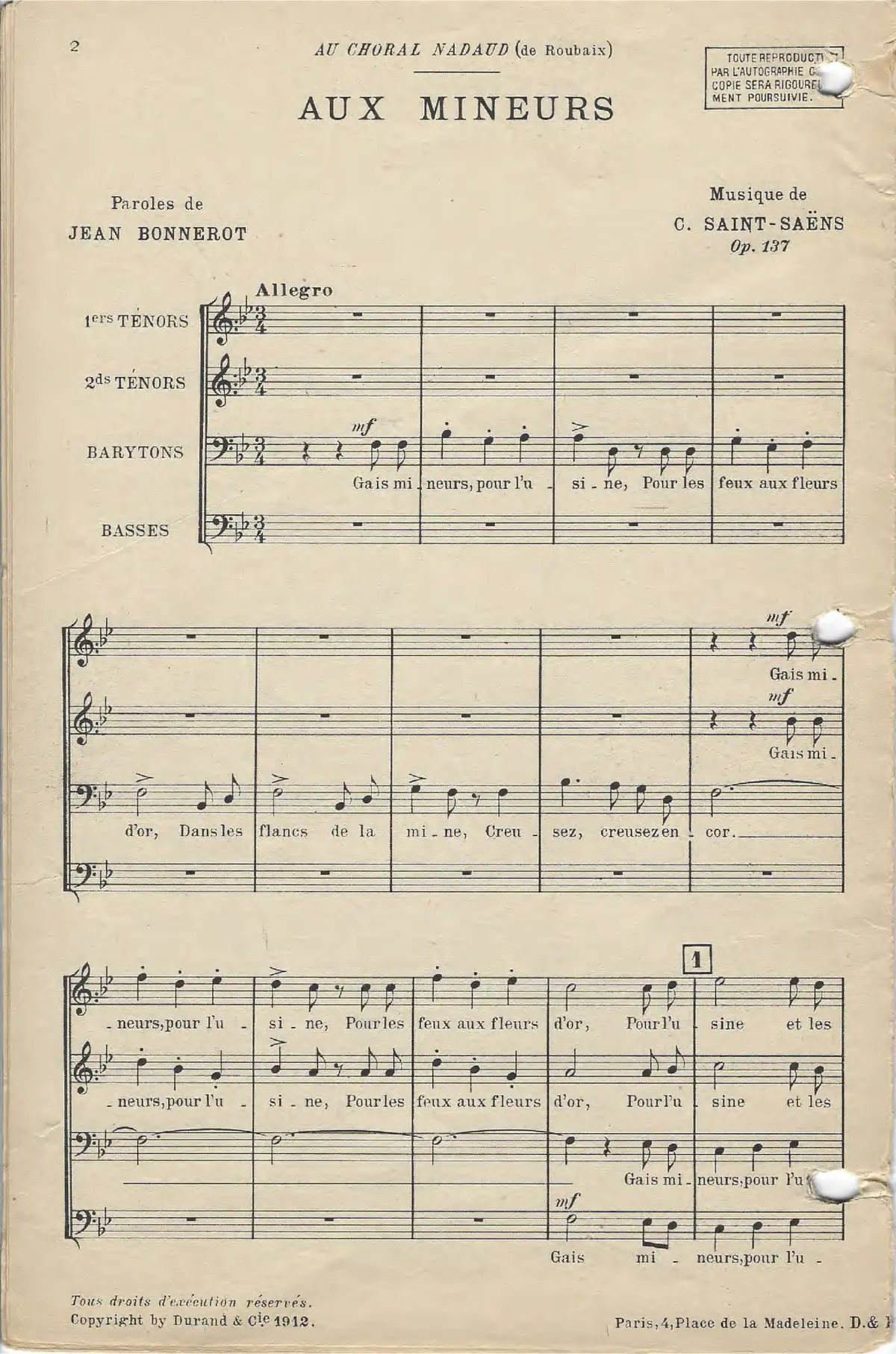 Aux mineurs - Page 1