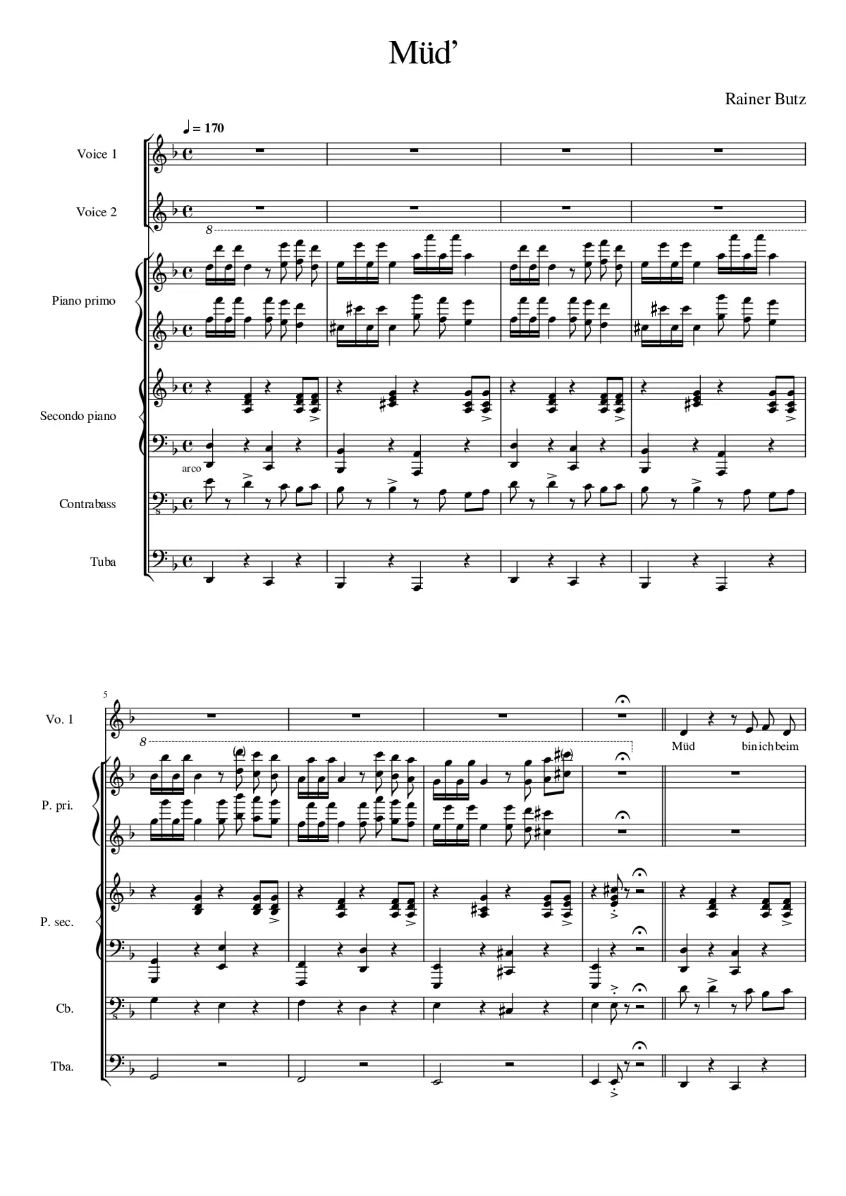 Rainer Butz - Müd - Page 1