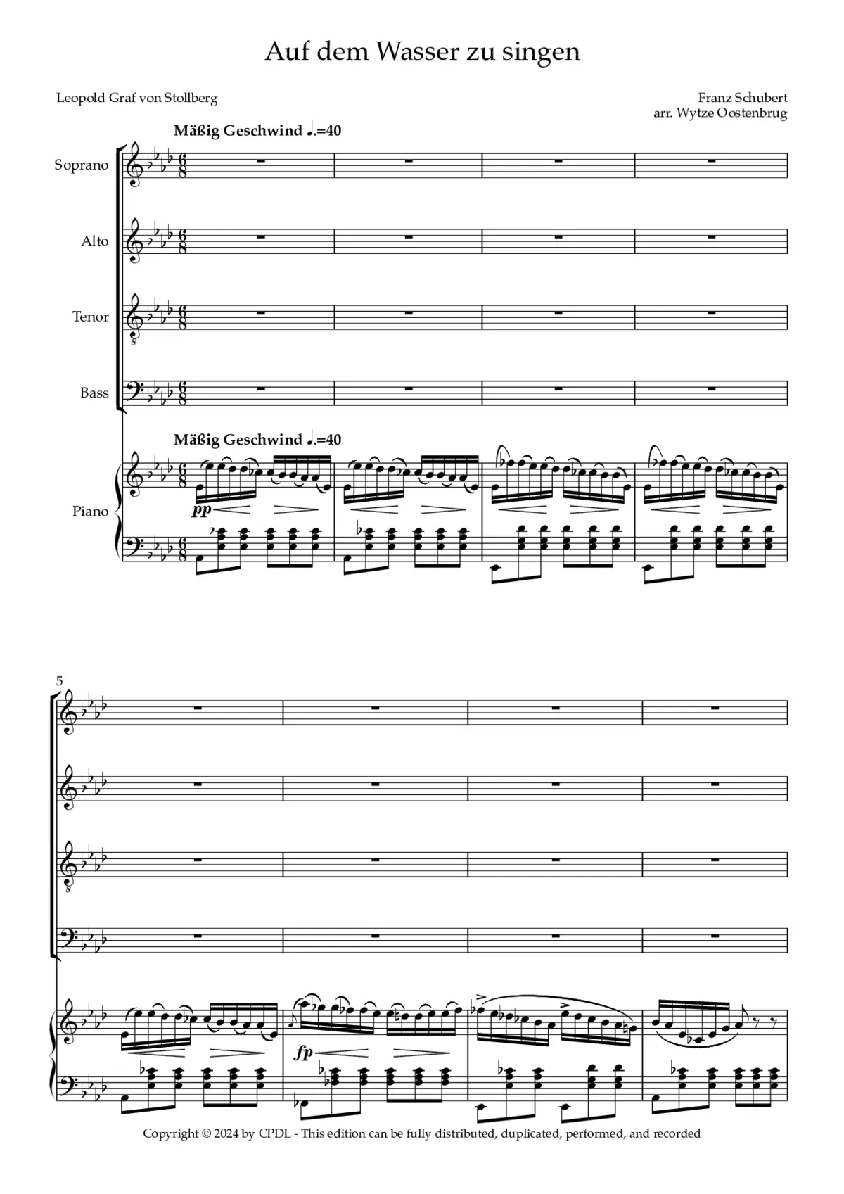 Auf dem Wasser zu singen - Page 1