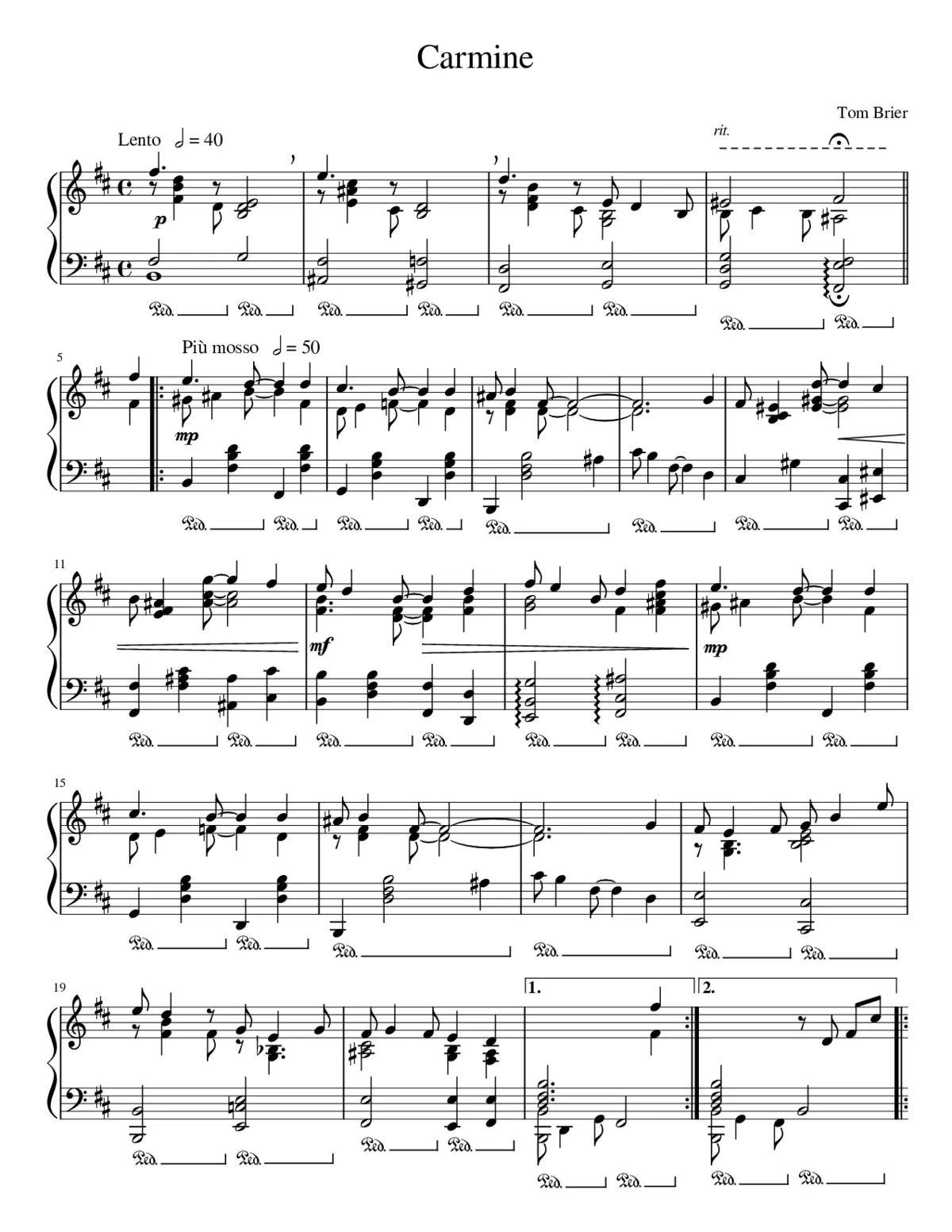 Tom Brier Improvisation - Page 1