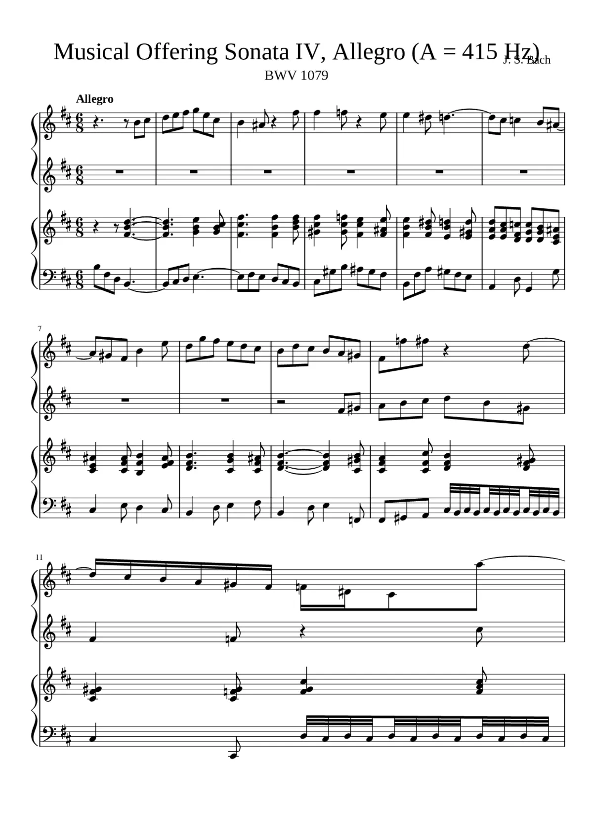 Musikalisches Opfer BWV 1079 - Page 1