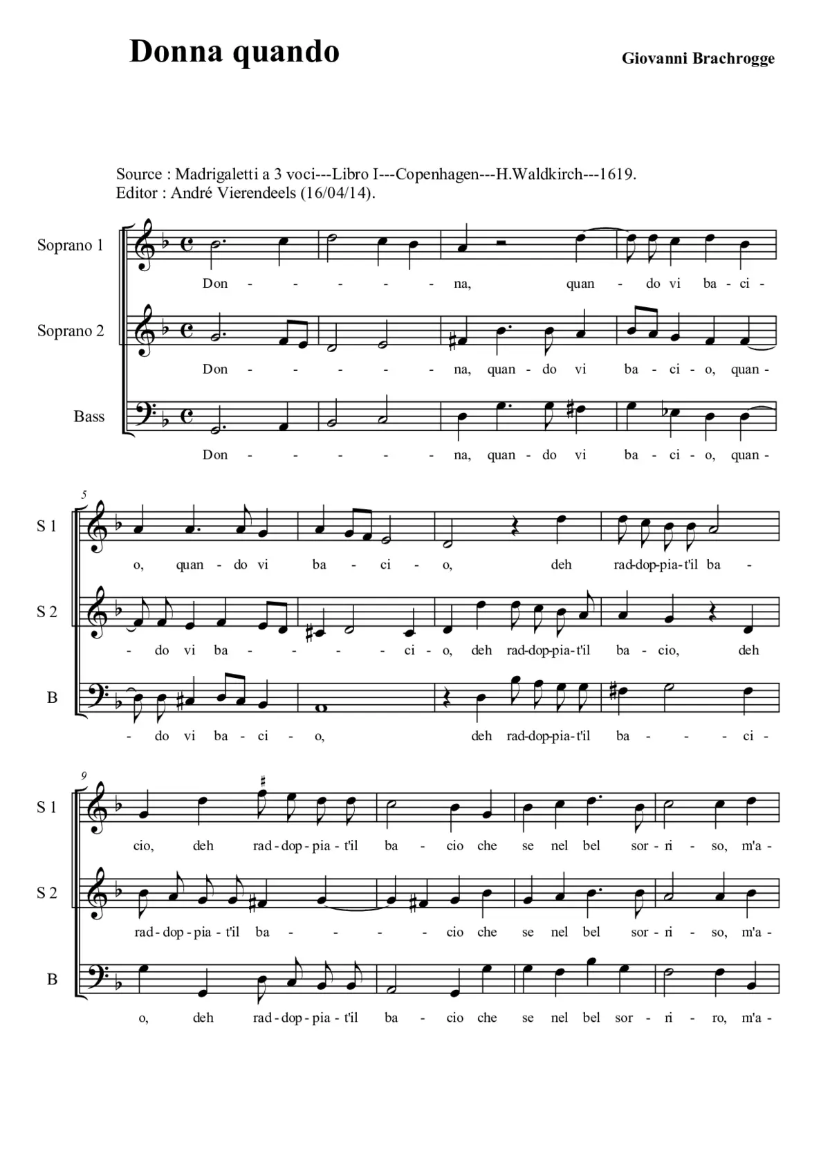 Donna quando vi bacio - Page 1