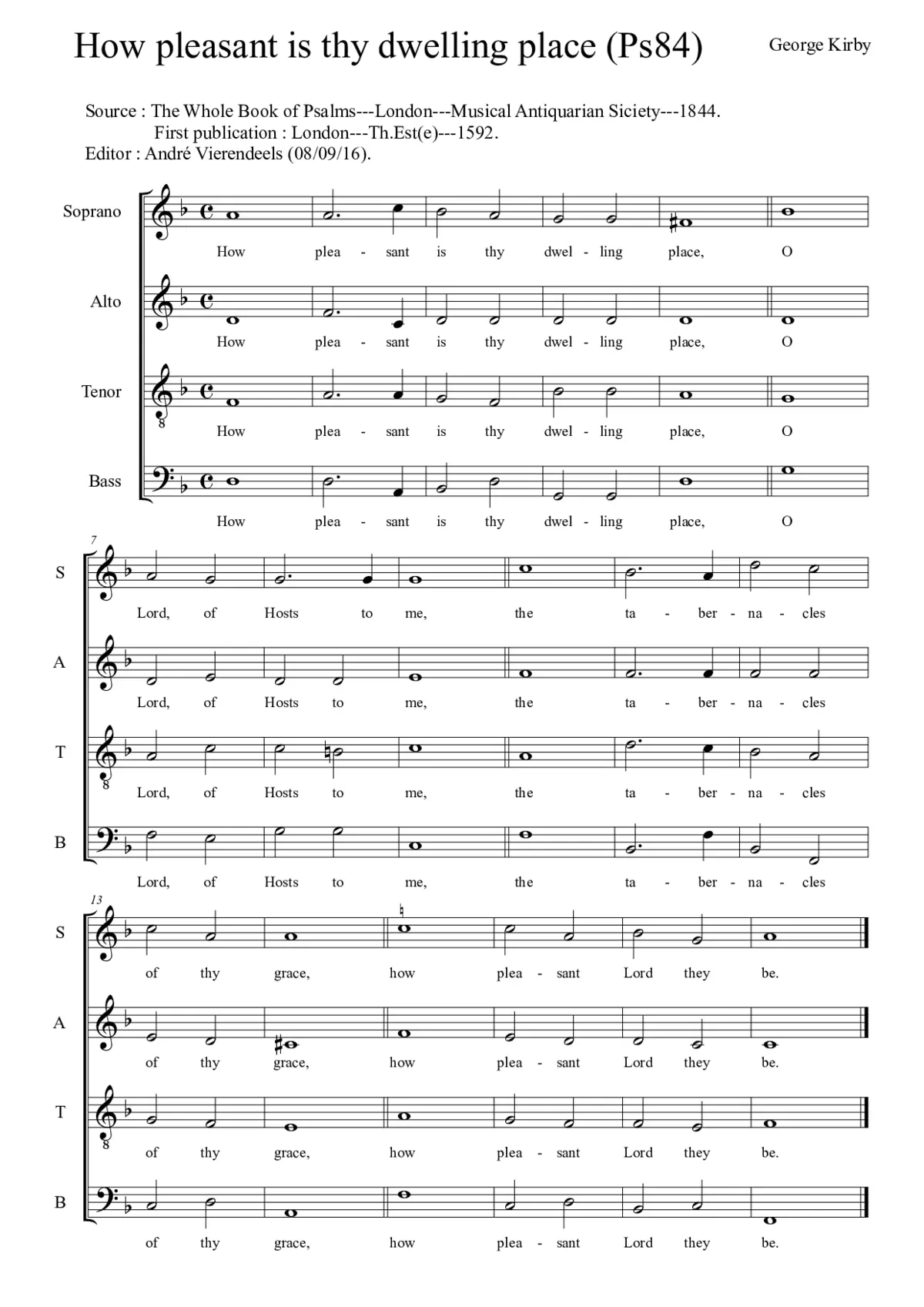 How pleasant is thy dwelling place - Page 1