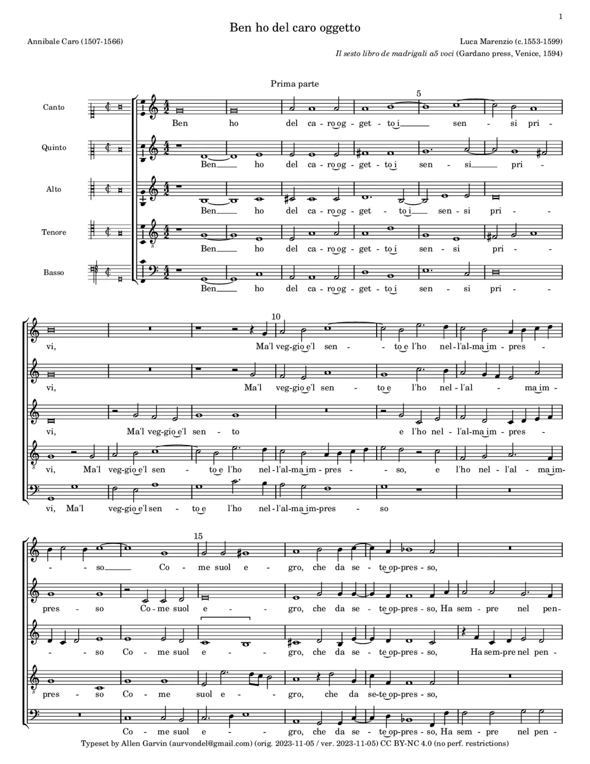 Ben ho del caro oggeto - Page 1