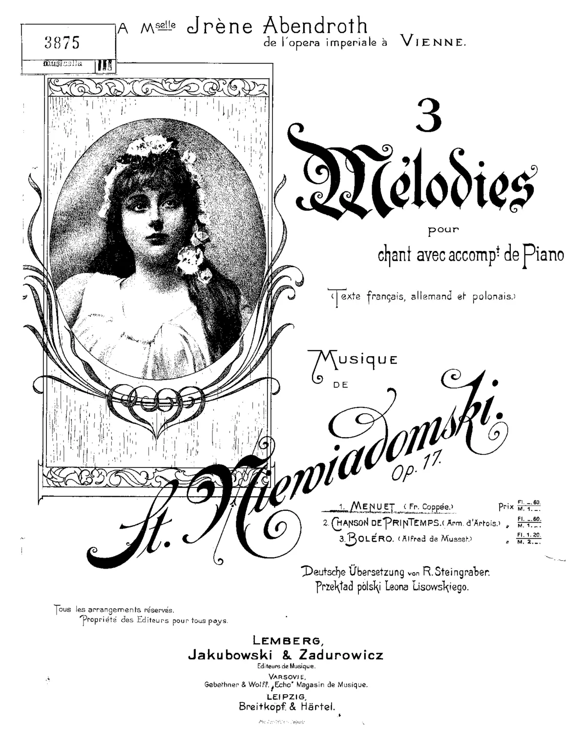 3 Mélodies - Page 1