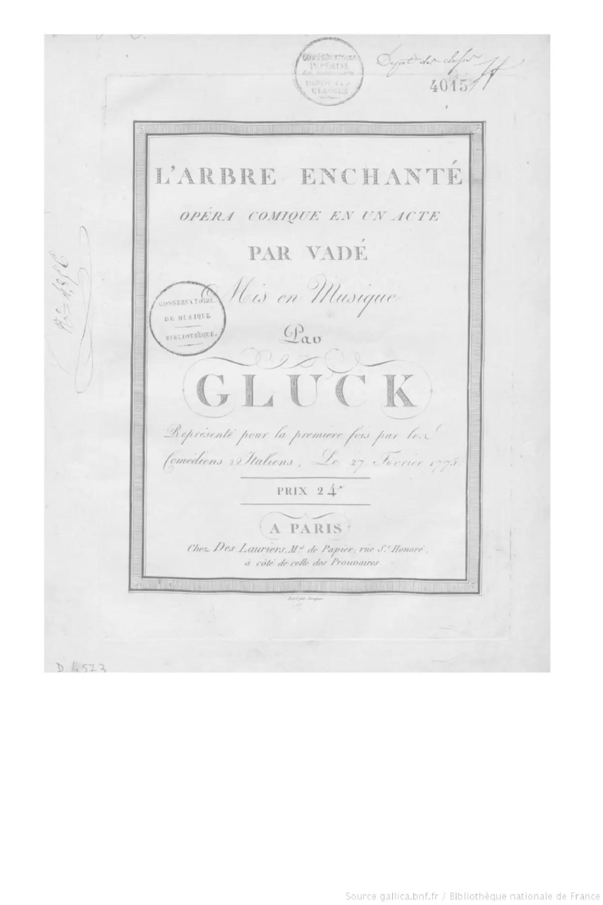 L'Arbre enchanté, Opéra comique en 1 acte - Page 1