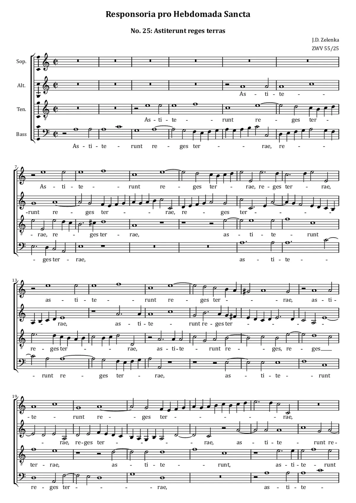 Astiterunt reges terrae, ZWV 55:25 - Page 1