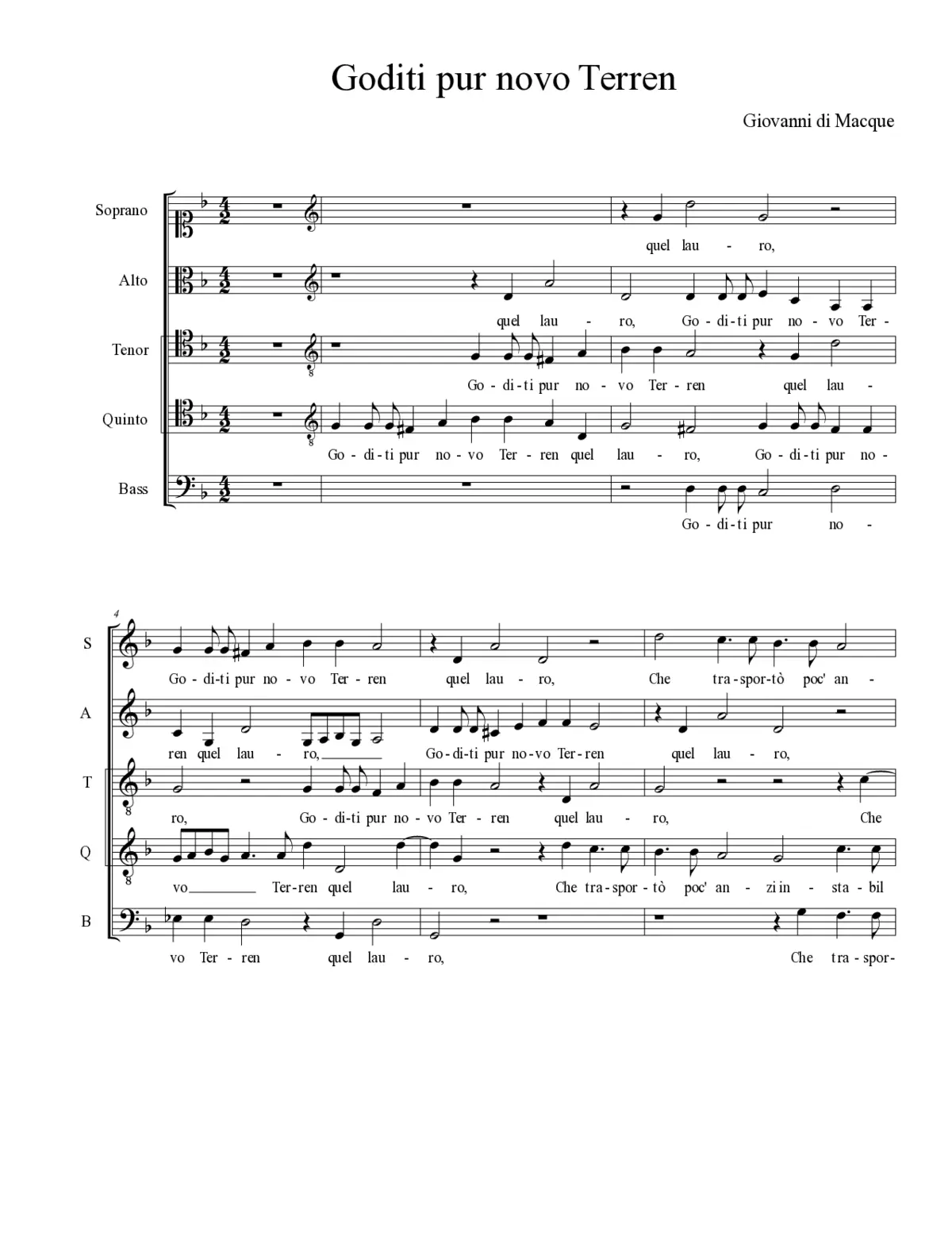 Goditi pur novo Terren quel lauro - Page 1