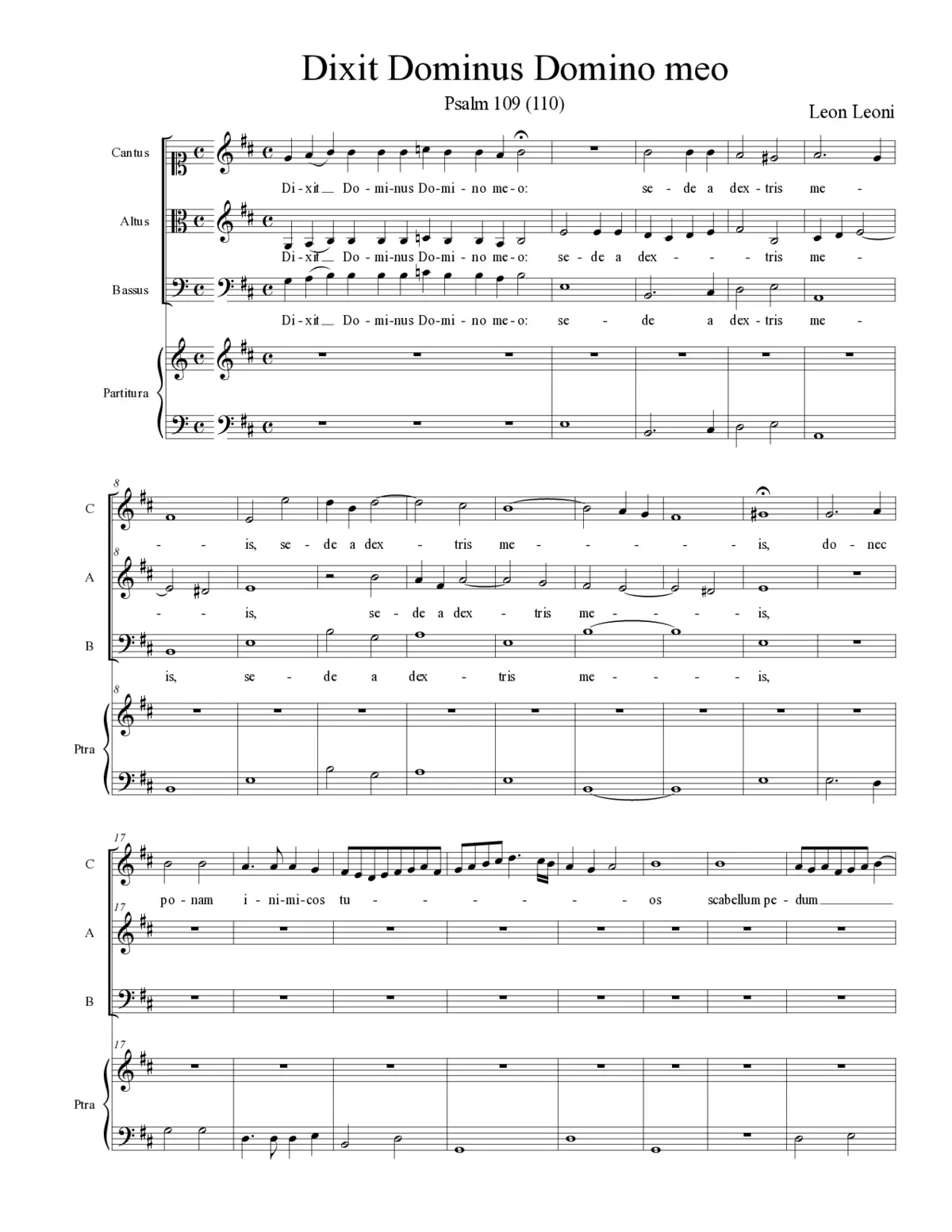 Dixit Dominus Domino meo - Page 1
