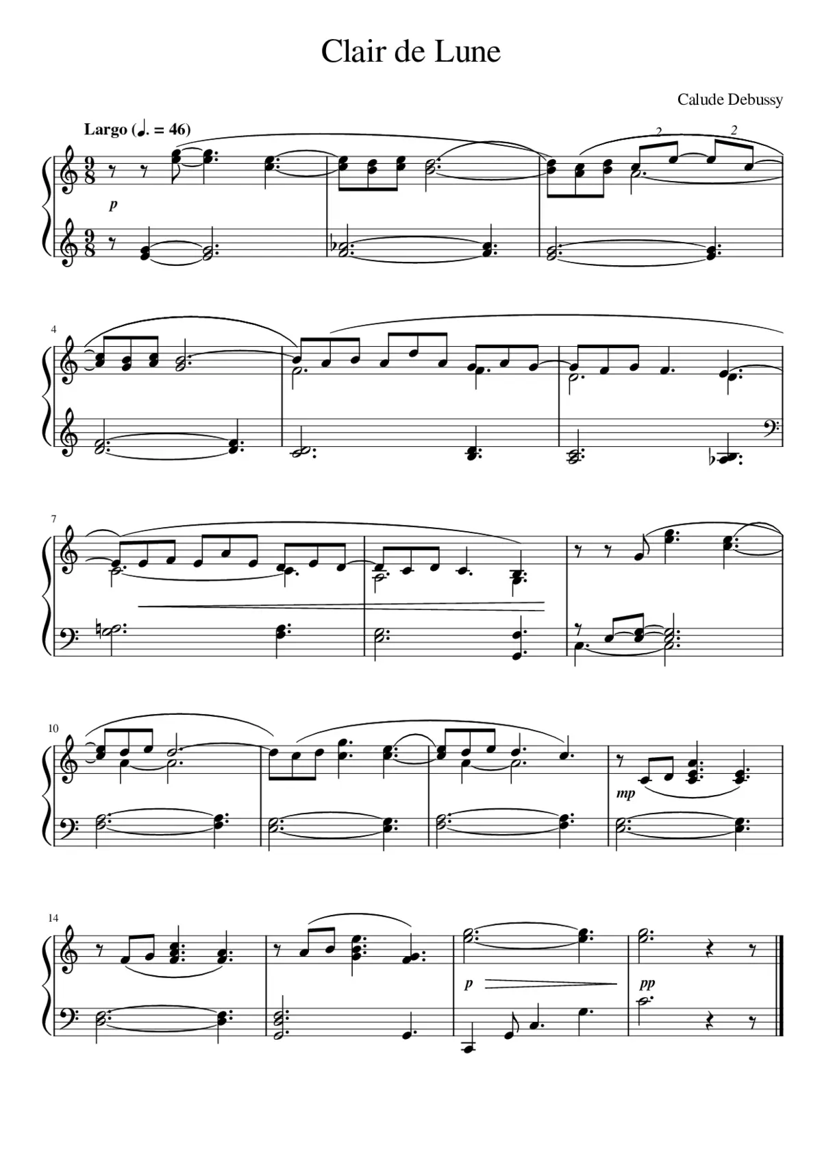 Clair de lune - Page 1