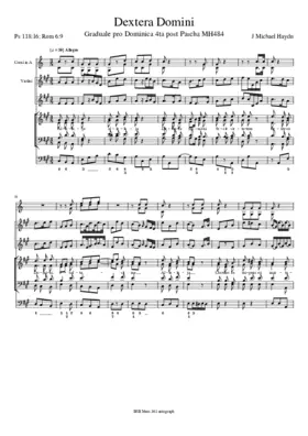 Dextera Domini, MH 484