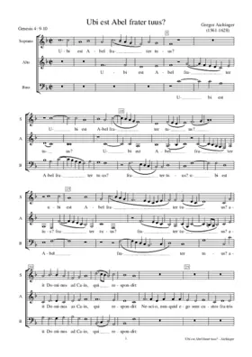 Ubi est Abel frater tuus?