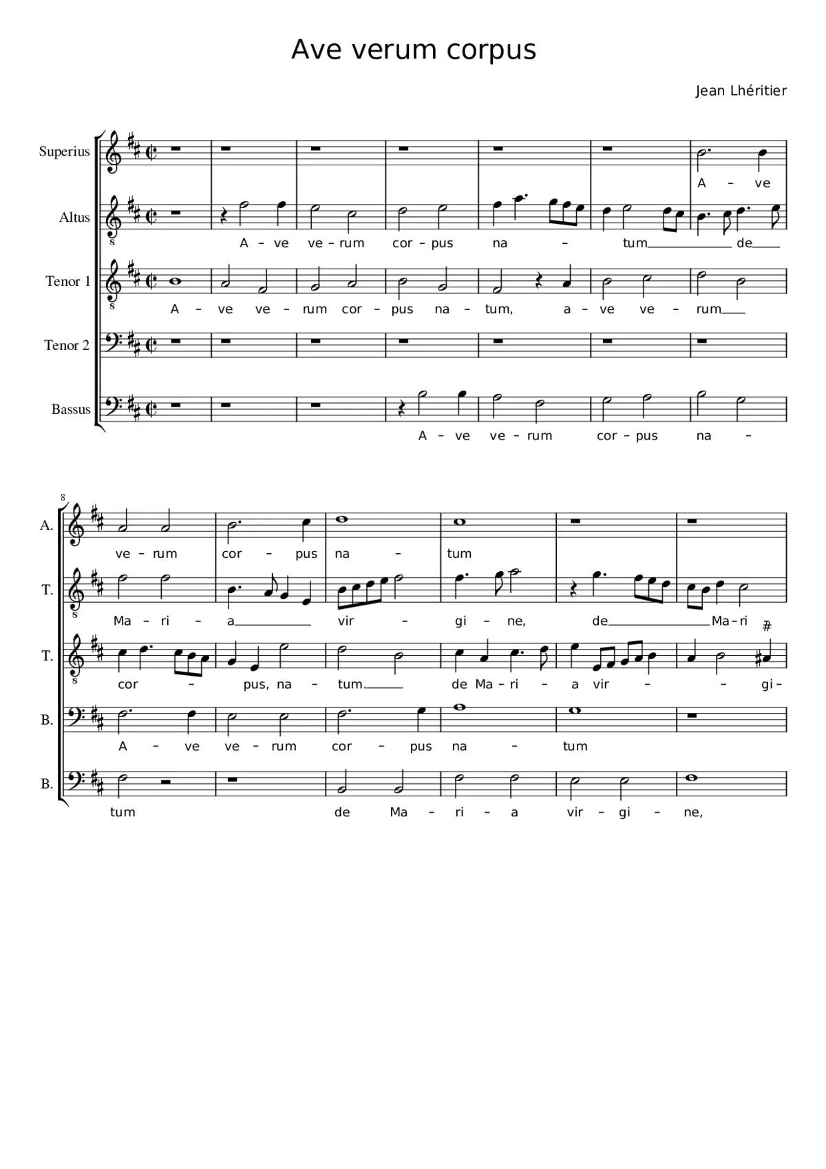 Ave verum corpus - Page 1