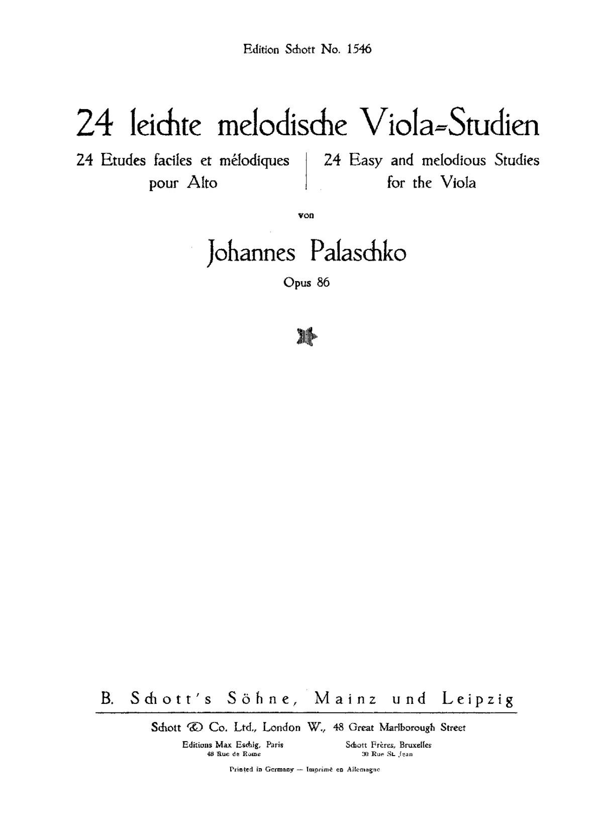 24 Leichte melodische Viola-Studien - Page 1