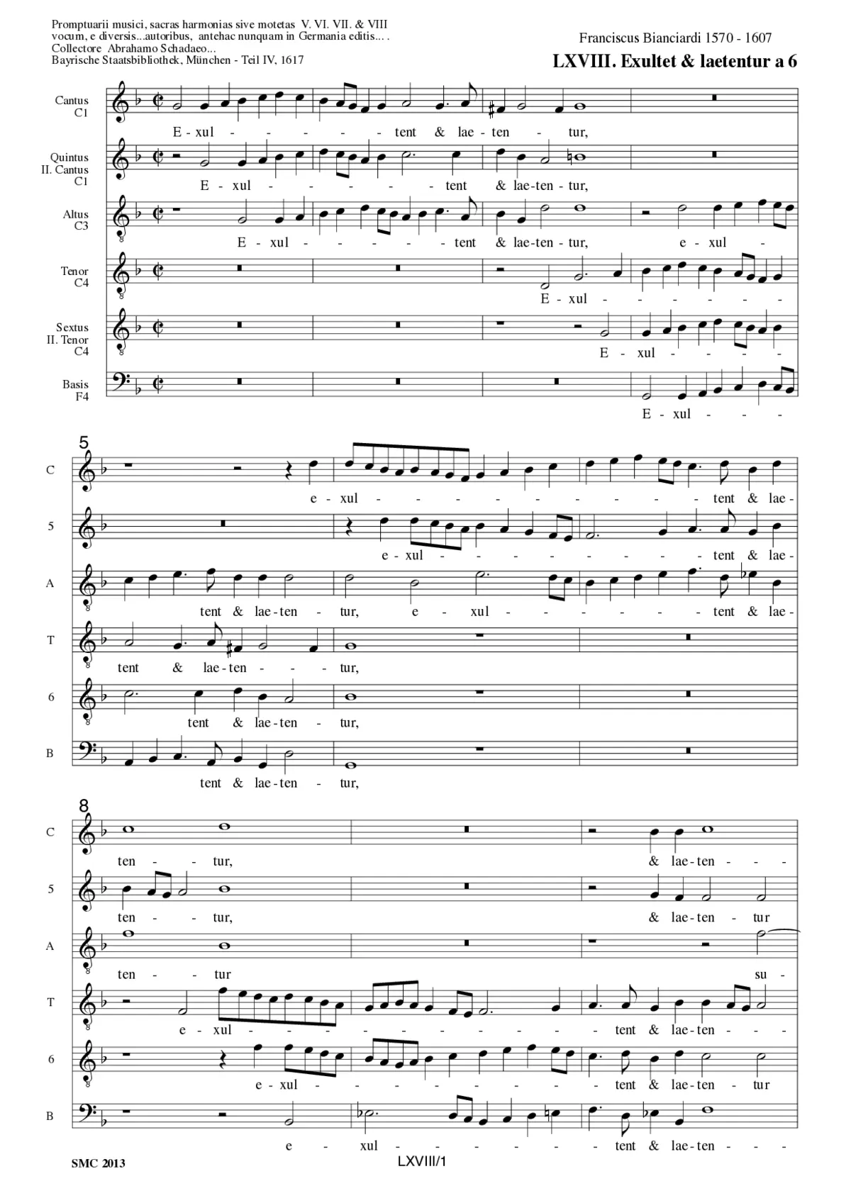 Exultent et laetentur a 6 - Page 1