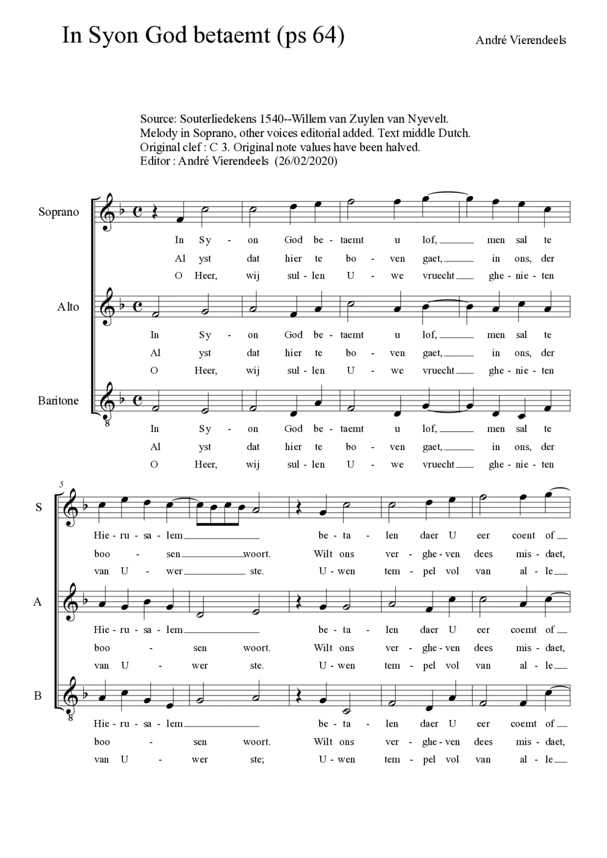 In Syon God betaemt - Page 1