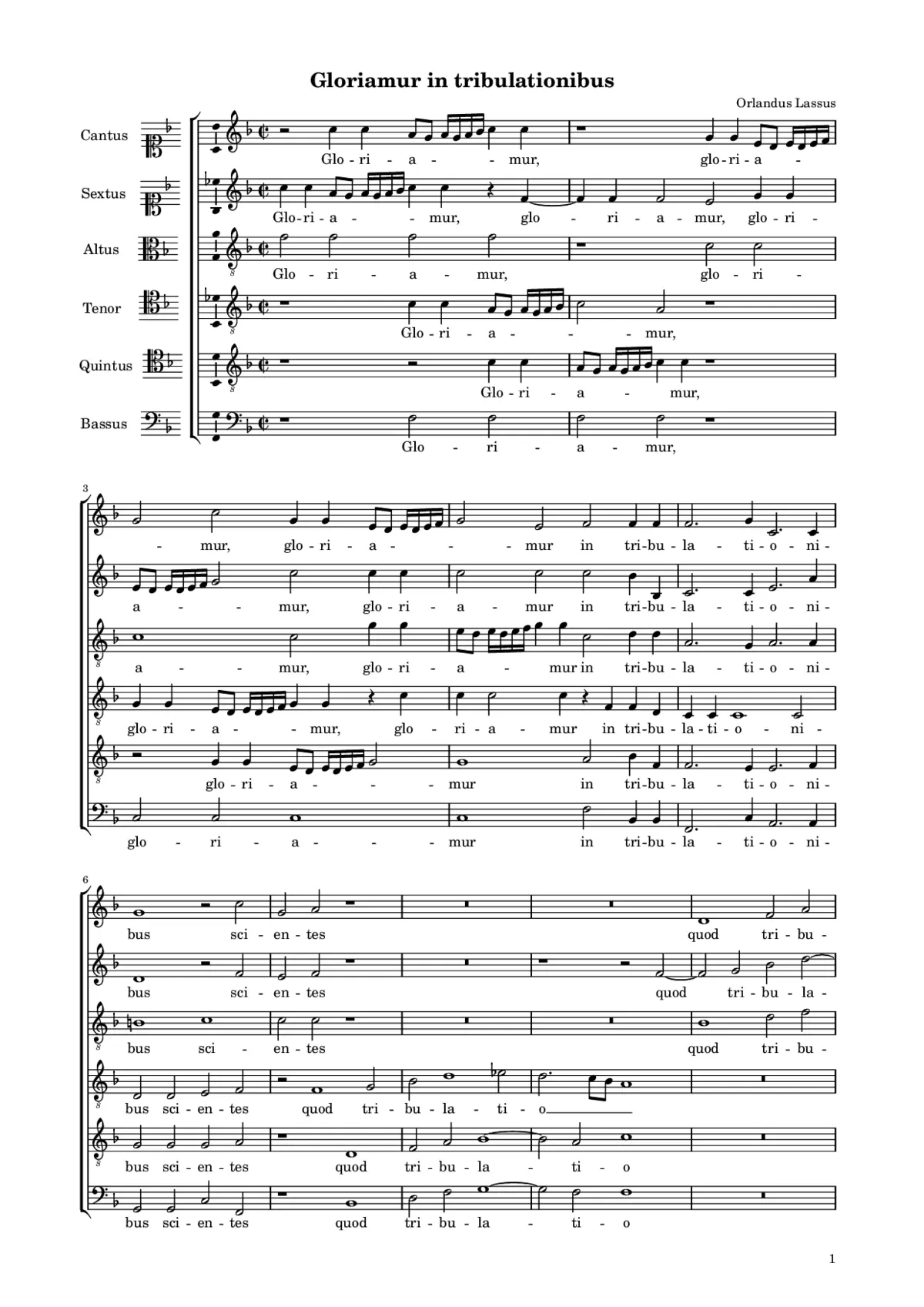Gloriamur in tribulationibus - Page 1
