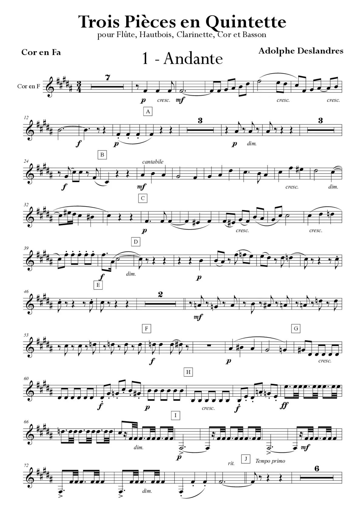 Trois pièces en quintette - Page 1