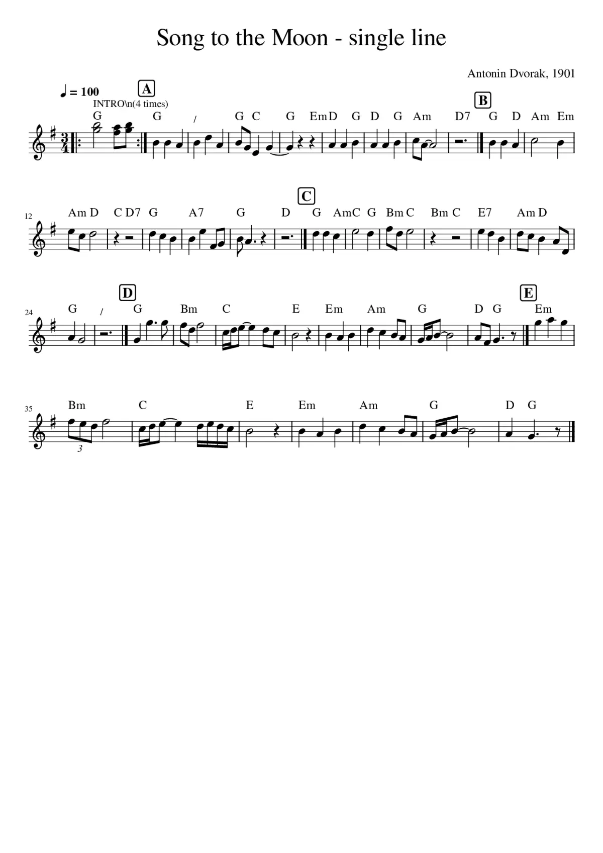 Song to the Moon - Page 1