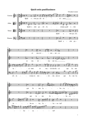 Quid estis pusillanimes