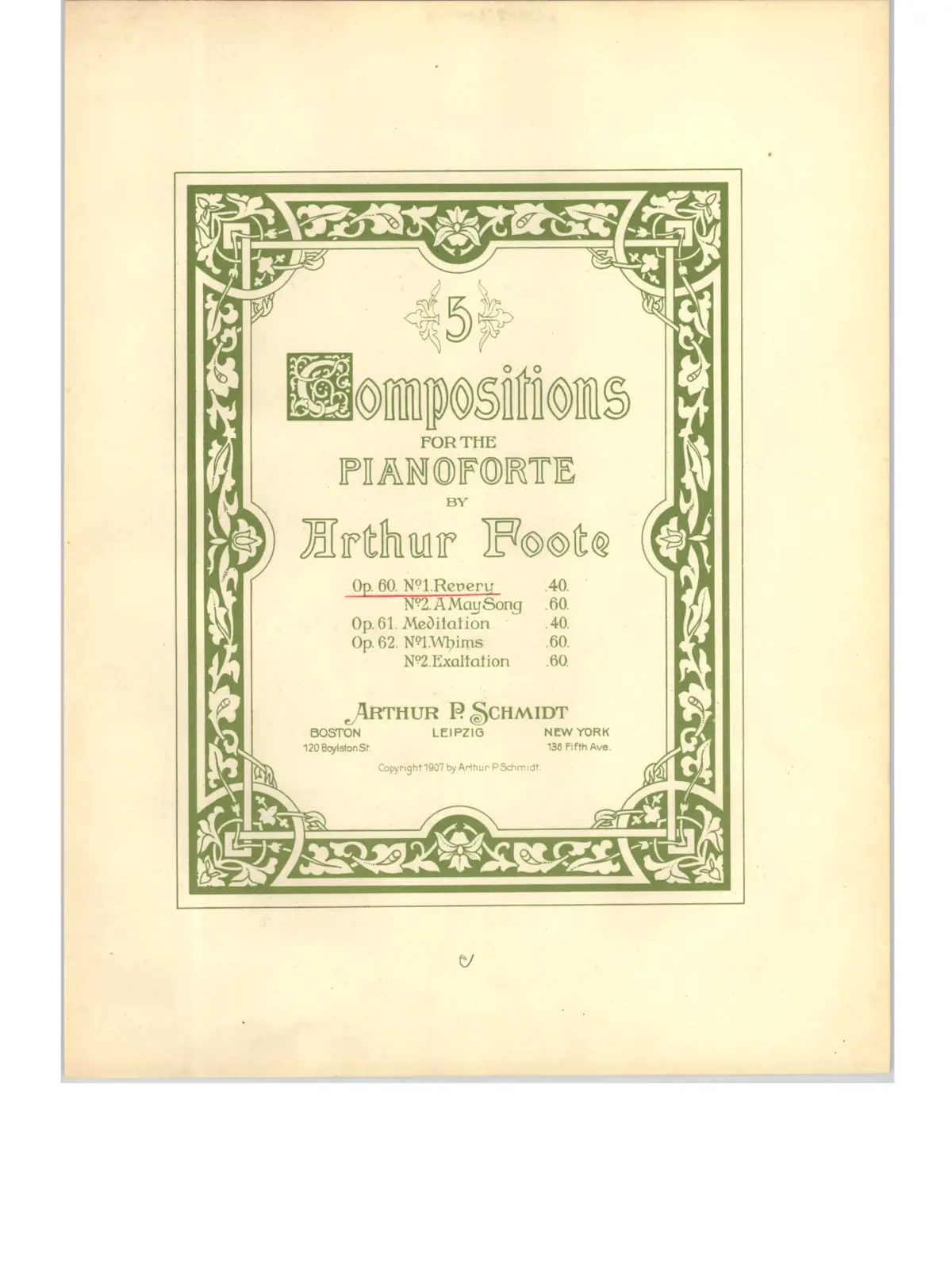 2 Compositions for Piano, Op.60 - Page 1