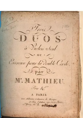 3 Duos à violon seul