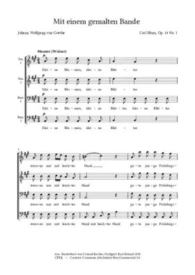 Mit einem gemalten Bande