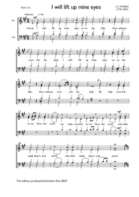 I will lift up mine eyes