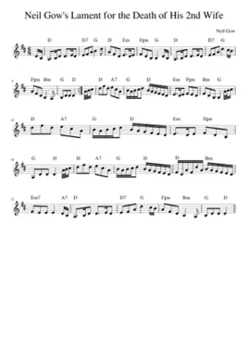 Neil Gow's Lament for the Death of His 2nd Wife