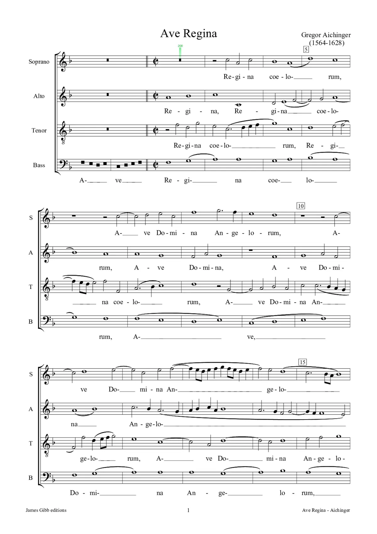 Ave Regina coelorum II - Page 1