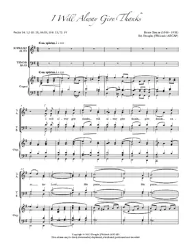 I will alway give thanks