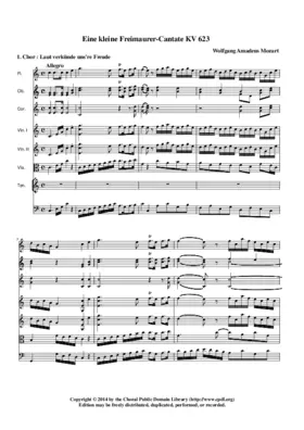 Eine kleine Freimaurer-Cantate, KV 623