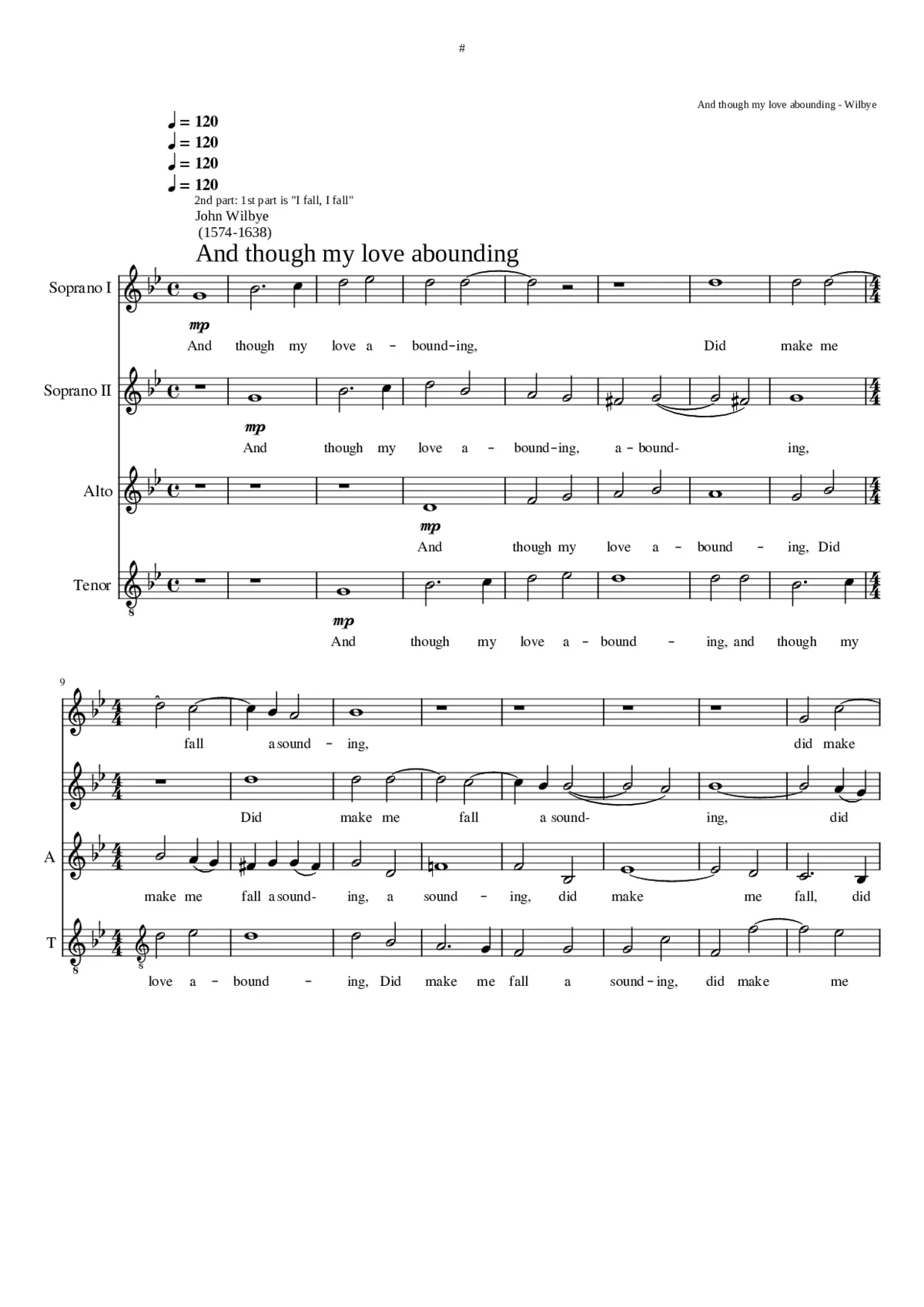 And though my love abounding - Page 1