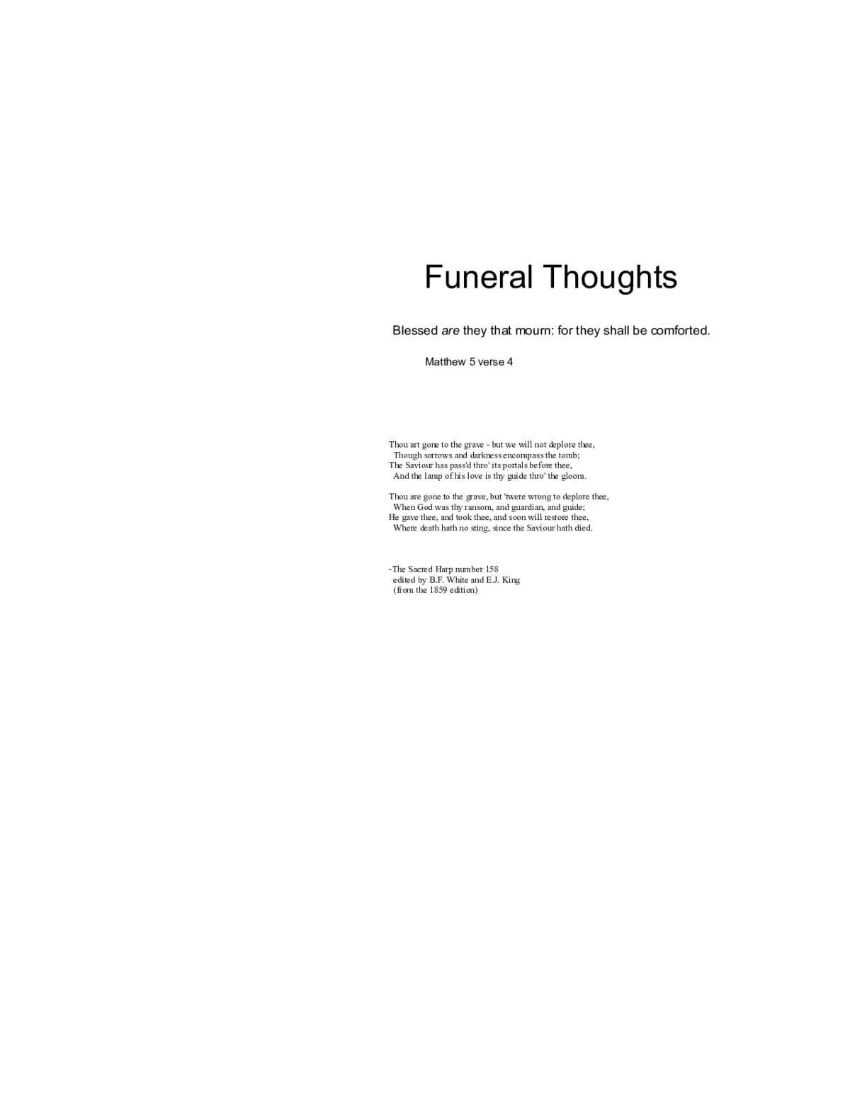 Funeral Thoughts - Page 1