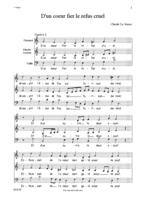 D'un coeur fier le refus cruel