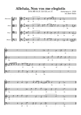 Alleluia. Non vos me elegistis (D-Ju MS 33)